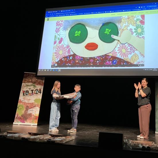 Vinderne for 4.-5. klasse: Sigurd og Emily fra 5.b Nyborg Private Realskole.